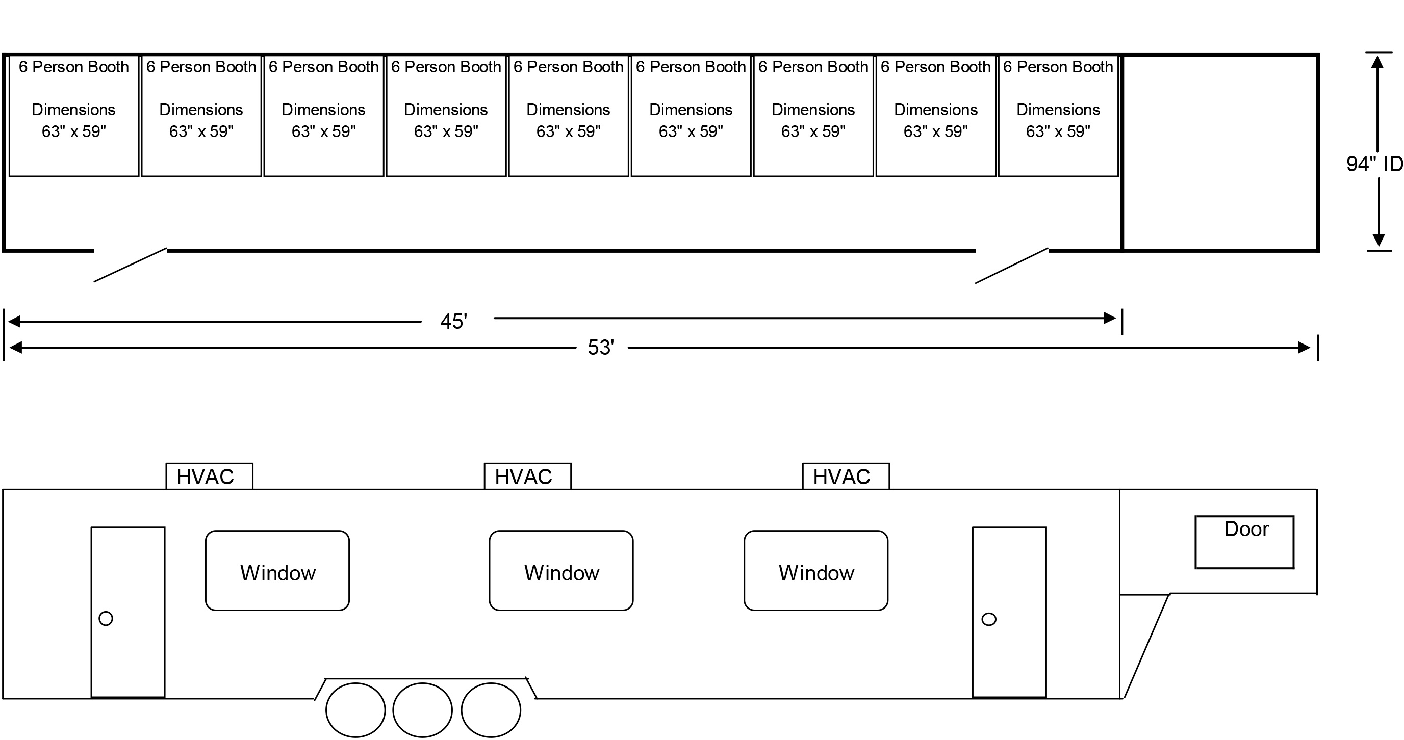 Example mobile dining facility